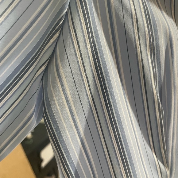 DCC Missy Womens Stretch Blouse Zip-up Striped size medium - Picture 5 of 6